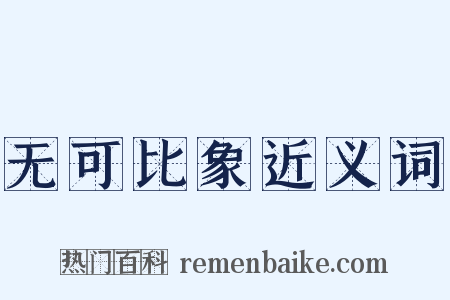 无可比象近义词是什么意思的图片